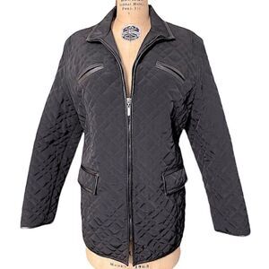 Vintage Black Quilted Jacket  by Fitz Wright